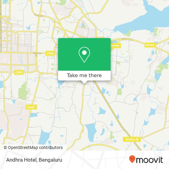 Andhra Hotel, Begur Main Road KA map