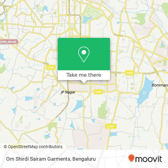 Om Shirdi Sairam Garments, 80 Feet Road Bengaluru 560078 KA map