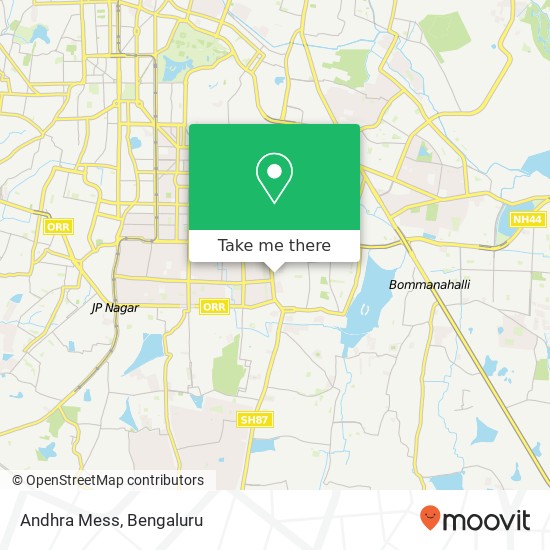 Andhra Mess, 1st Cross Road Bengaluru 560076 KA map