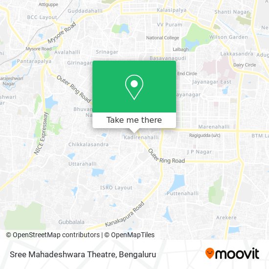 Sree Mahadeshwara Theatre map