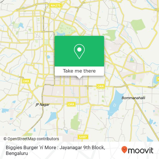 Biggies Burger 'n' More : Jayanagar 9th Block, 39th Cross Road Bengaluru 560070 KA map