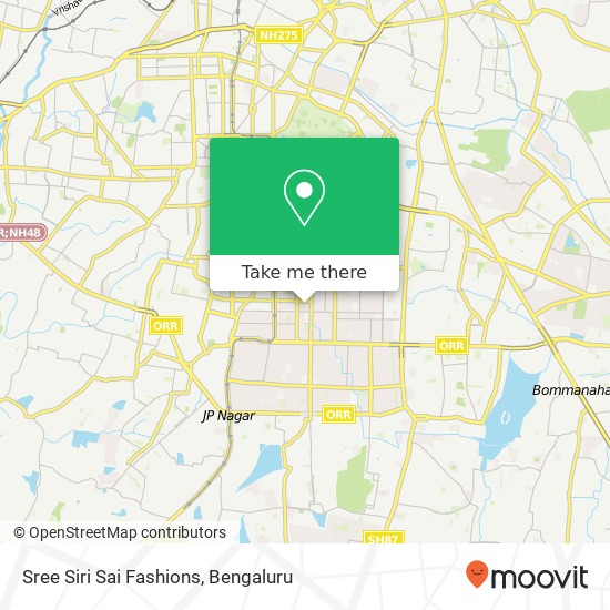 Sree Siri Sai Fashions, 10th Main Road Bengaluru 560011 KA map