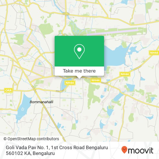Goli Vada Pav No. 1, 1st Cross Road Bengaluru 560102 KA map