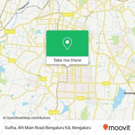 Gufha, 4th Main Road Bengaluru KA map