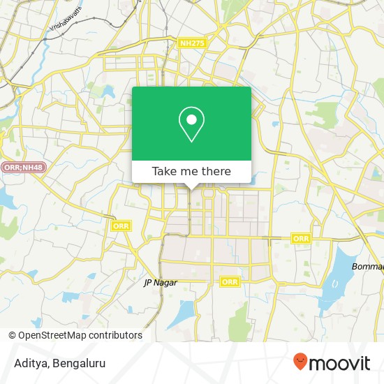 Aditya, Diagonal Road Bengaluru 560011 KA map