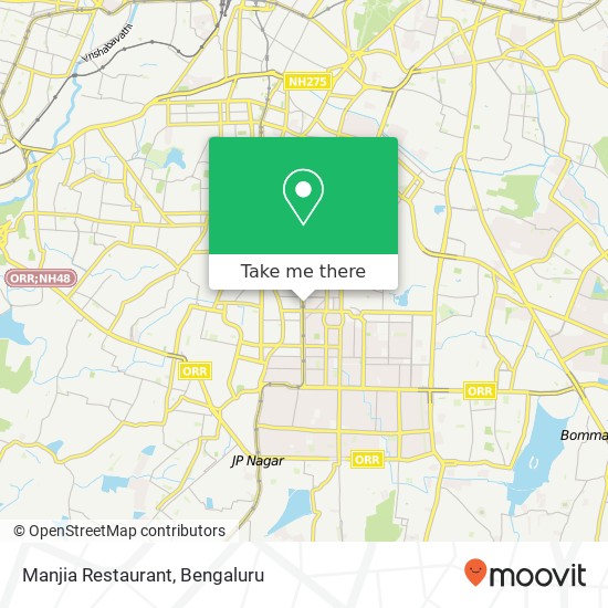 Manjia Restaurant, 3rd Main Road Bengaluru KA map