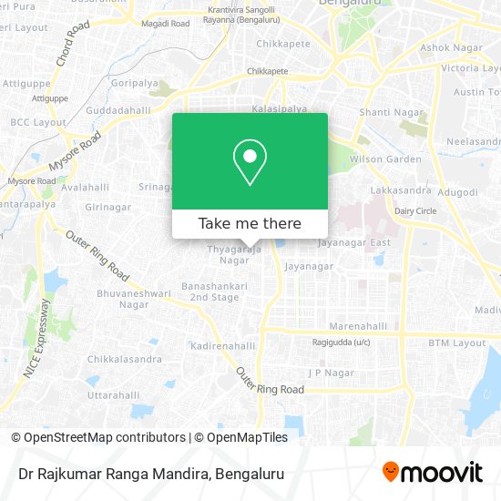 Dr Rajkumar Ranga Mandira map