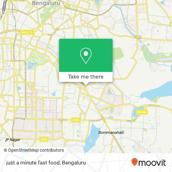 just a minute fast food, Ganapathi Temple Road Bengaluru 560095 KA map