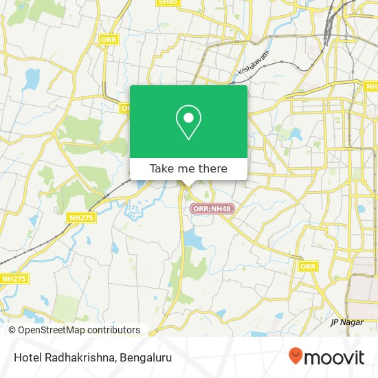 Hotel Radhakrishna, Service Road Bengaluru 560085 KA map