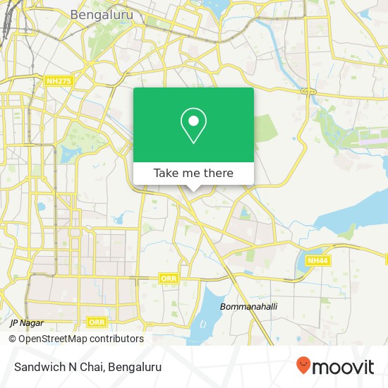 Sandwich N Chai, 1st Cross Road Bengaluru 560095 KA map