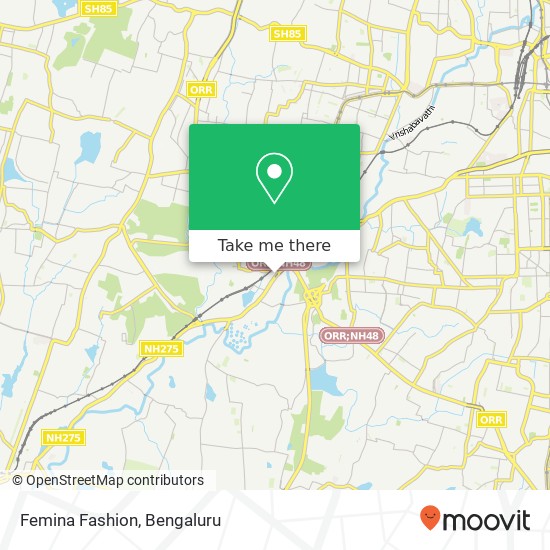 Femina Fashion, Railway Fhatak Road Bengaluru KA map