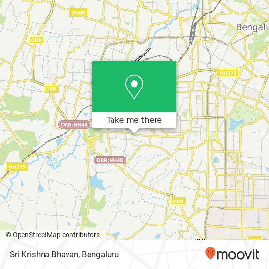 Sri Krishna Bhavan, Sri Kumara Swamy Temple Road Bengaluru KA map