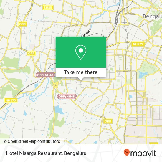 Hotel Nisarga Restaurant, Sri Kumara Swamy Temple Road Bengaluru 560026 KA map
