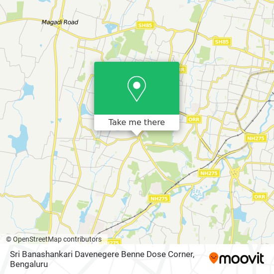 Sri Banashankari Davenegere Benne Dose Corner map