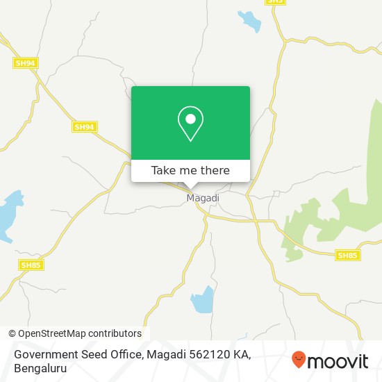 Government Seed Office, Magadi 562120 KA map