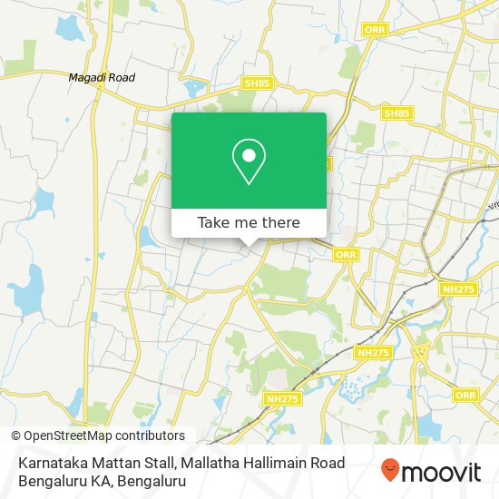 Karnataka Mattan Stall, Mallatha Hallimain Road Bengaluru KA map
