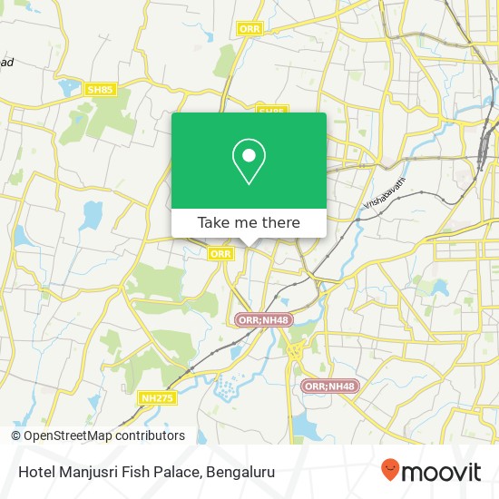 Hotel Manjusri Fish Palace, 80 Feet Road Bengaluru 560072 KA map