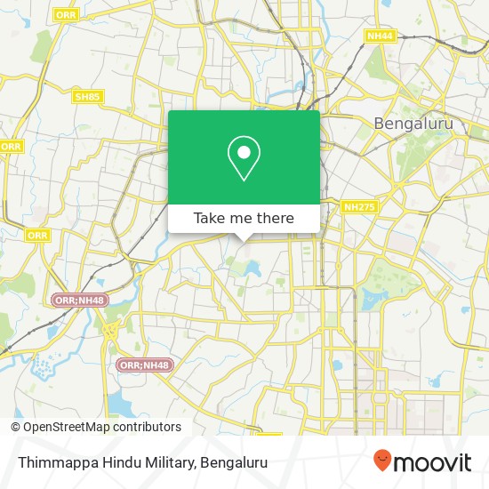 Thimmappa Hindu Military, Kaveri Nadi Road Bengaluru 560018 KA map