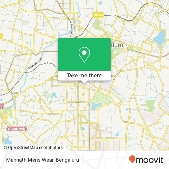 Mannath Mens Wear, Kalasi Palyam Main Road Bengaluru KA map