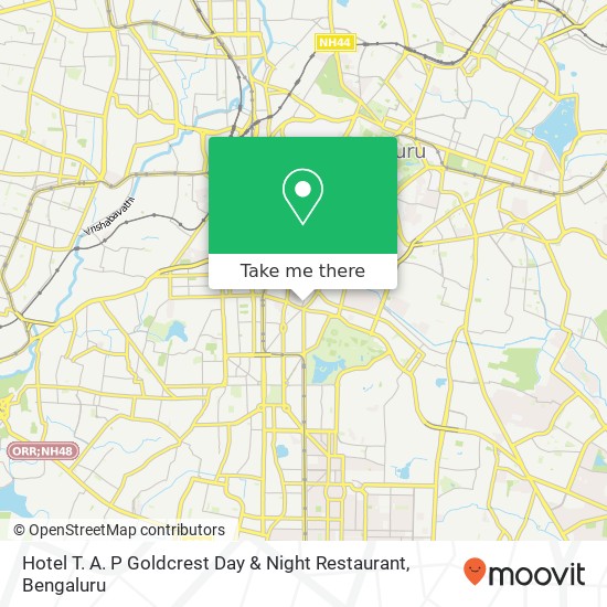 Hotel T. A. P Goldcrest Day & Night Restaurant, Mavalli Tank Bund Road Bengaluru 560002 KA map