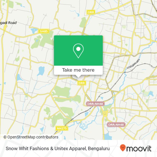Snow Whit Fashions & Unitex Apparel, 3rd Main Road Bengaluru 560072 KA map