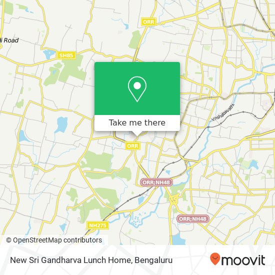 New Sri Gandharva Lunch Home, Nagarbhavi Main Road Bengaluru 560072 KA map