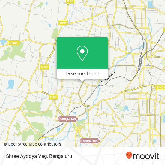 Shree Ayodya Veg, Service Road Bengaluru KA map