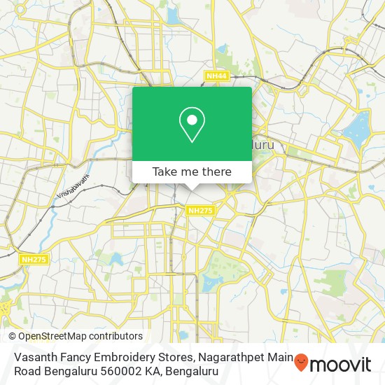 Vasanth Fancy Embroidery Stores, Nagarathpet Main Road Bengaluru 560002 KA map