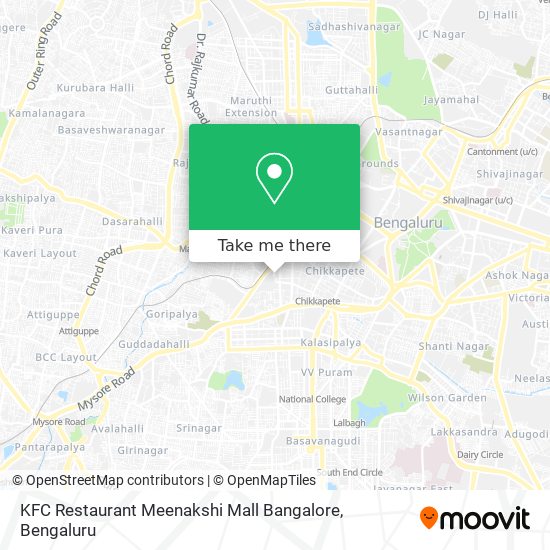 KFC Restaurant Meenakshi Mall Bangalore map