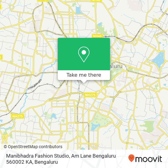 Manibhadra Fashion Studio, Am Lane Bengaluru 560002 KA map