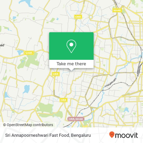 Sri Annapoorneshwari Fast Food, 60 Feet Road Bengaluru KA map