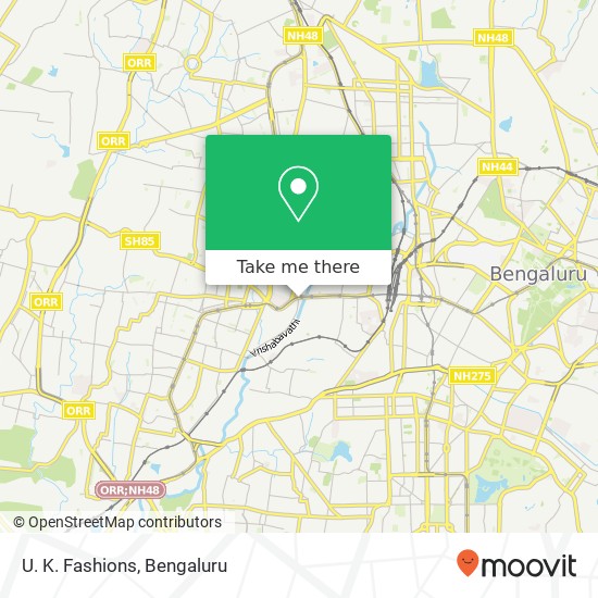 U. K. Fashions, 1st Cross Road Bengaluru KA map