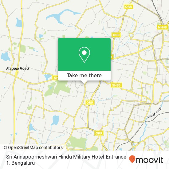 Sri Annapoorneshwari Hindu Military Hotel-Entrance 1, Bengaluru 560072 KA map