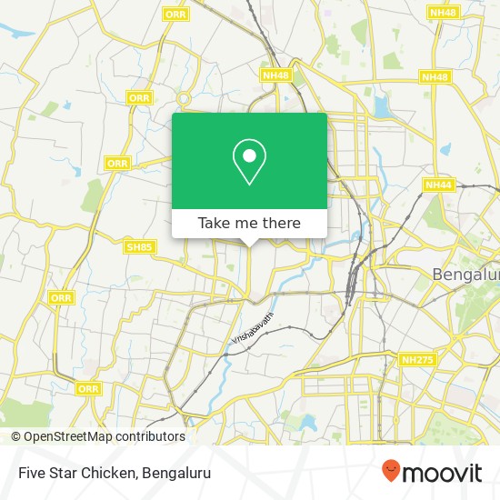 Five Star Chicken, Service Road Bengaluru 560010 KA map