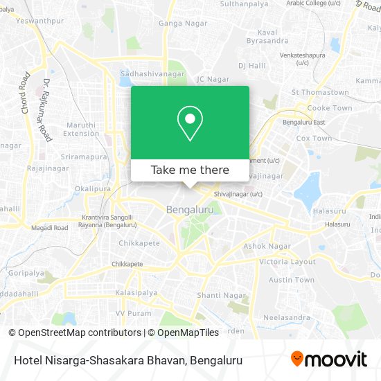 Hotel Nisarga-Shasakara Bhavan map