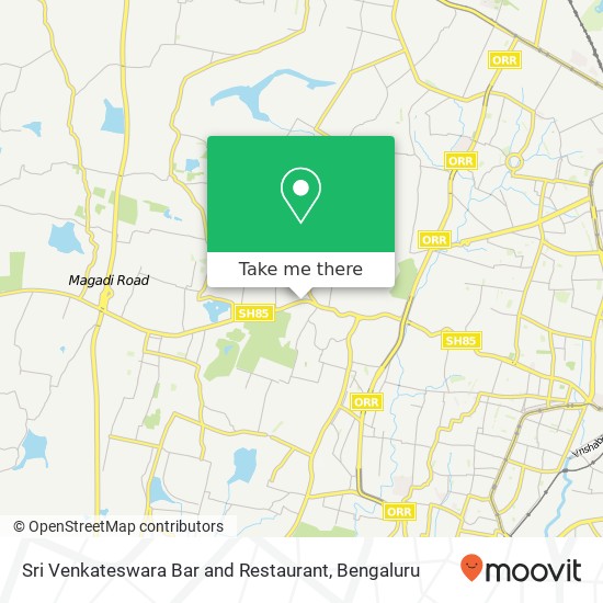 Sri Venkateswara Bar and Restaurant, Magadi Road Bengaluru KA map