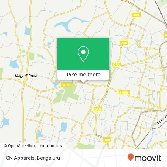 SN Apparels, Hanuman Nagar Main Road Bengaluru KA map