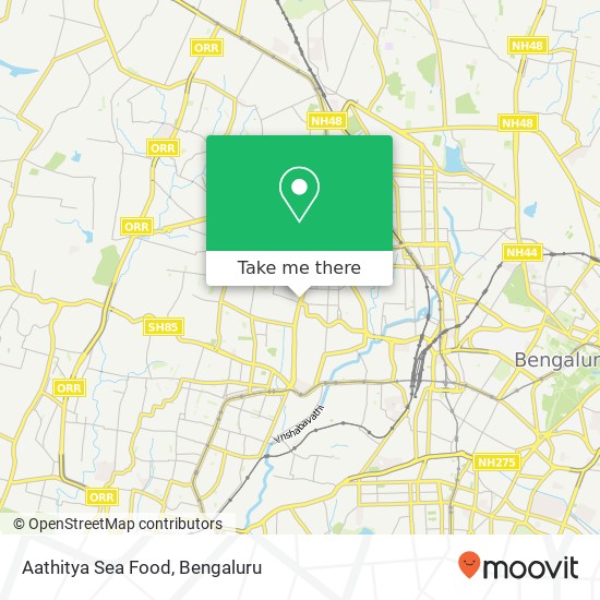 Aathitya Sea Food, Chord Road Service Road Bengaluru KA map