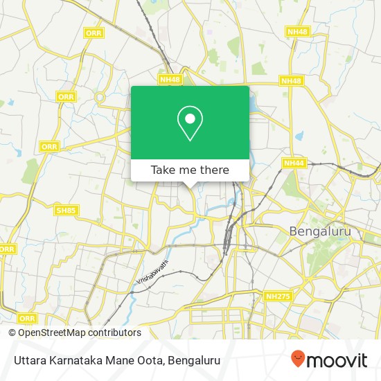 Uttara Karnataka Mane Oota, 80 Feet Road Bengaluru KA map