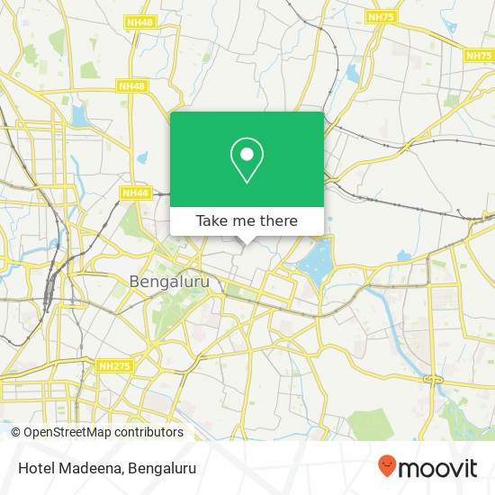 Hotel Madeena, Dharmaraja Kovil Street Bengaluru KA map