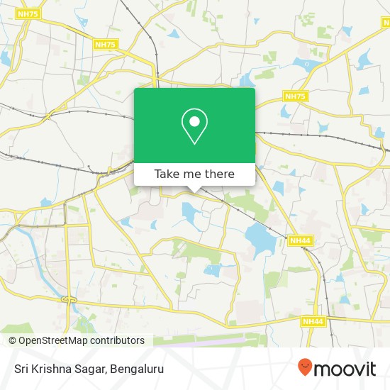 Sri Krishna Sagar, Kaggadasapura Main Road Bengaluru KA map