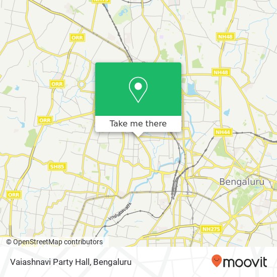 Vaiashnavi Party Hall, 80 Feet Road Bengaluru 560021 KA map
