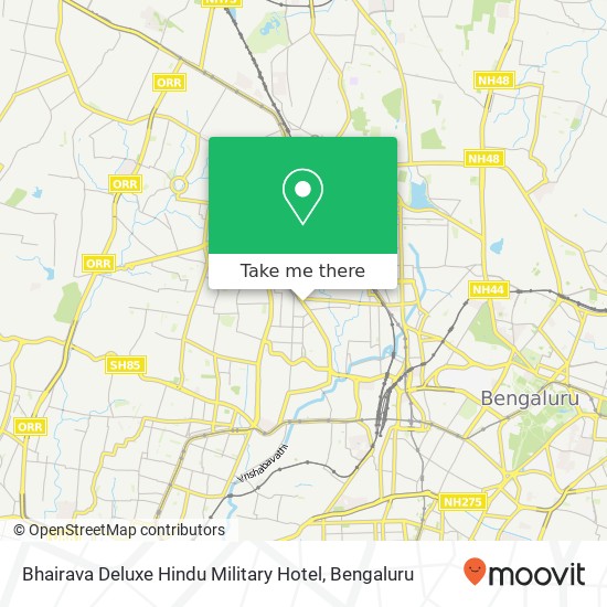 Bhairava Deluxe Hindu Military Hotel, 80 Feet Road Bengaluru 560021 KA map