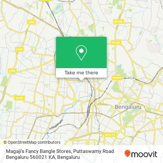 Magaji's Fancy Bangle Stores, Puttaswamy Road Bengaluru 560021 KA map