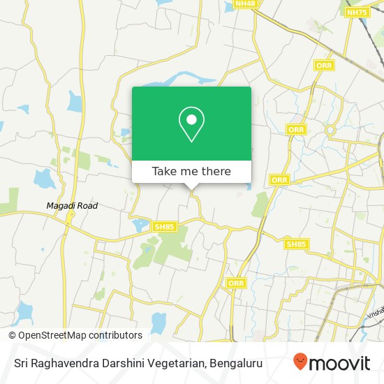 Sri Raghavendra Darshini Vegetarian, Hegganahalli Main Road Bengaluru KA map