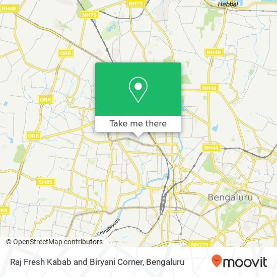 Raj Fresh Kabab and Biryani Corner, 1st Main Road Bengaluru KA map