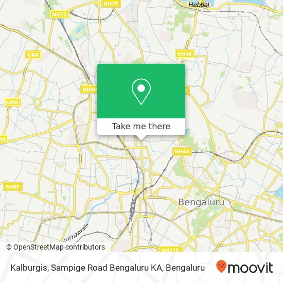 Kalburgis, Sampige Road Bengaluru KA map