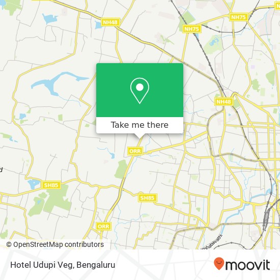 Hotel Udupi Veg, Service Road Bengaluru KA map