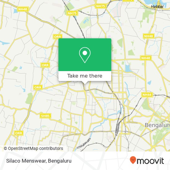 Silaco Menswear, 19th A Main Road Bengaluru KA map