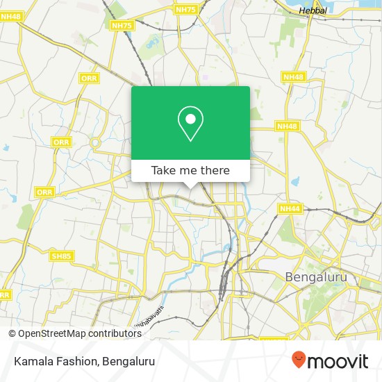 Kamala Fashion, 1st Main Road Bengaluru KA map